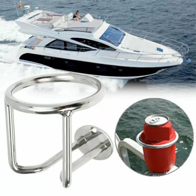 Beverage Holder Stainless Steel Boat Bottles Cup Holder Bracket Can Holder Yacht