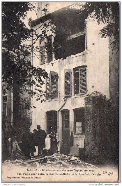 54 NANCY - view from a courtyard rue saint dizier (Sept 1914)