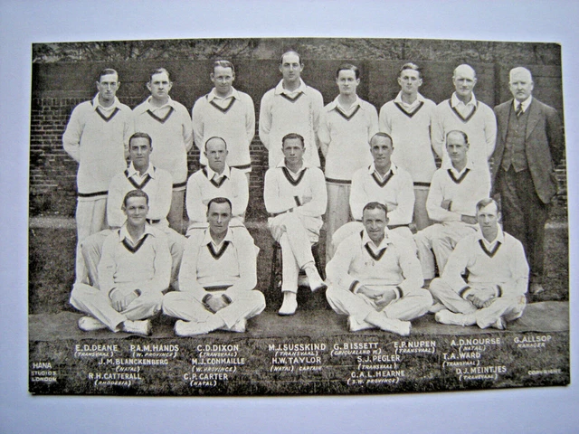 POSTCARD. SOUTH AFRICA CRICKET TEAM, 1924. Unused. VG+. £20.00