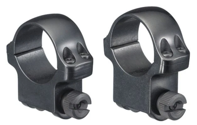 Warne Tikka Scope Rings - 30mm Solid Steel Vertically Split Mounts For Tikka Rifles