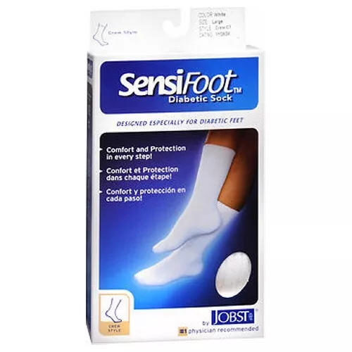 Jobst Sensifoot Hombre Y Mujer Tripulante Estilo Diabético Whi