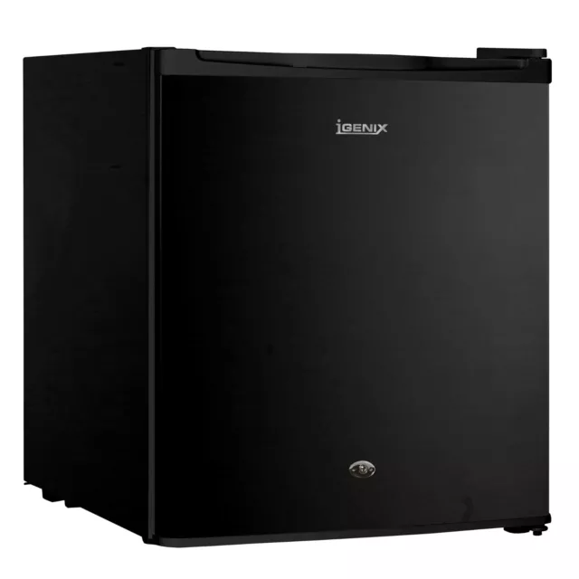 Counter Top Fridge with Lock, 47 Litre, Reversible Door, Black, Igenix IG3711BL