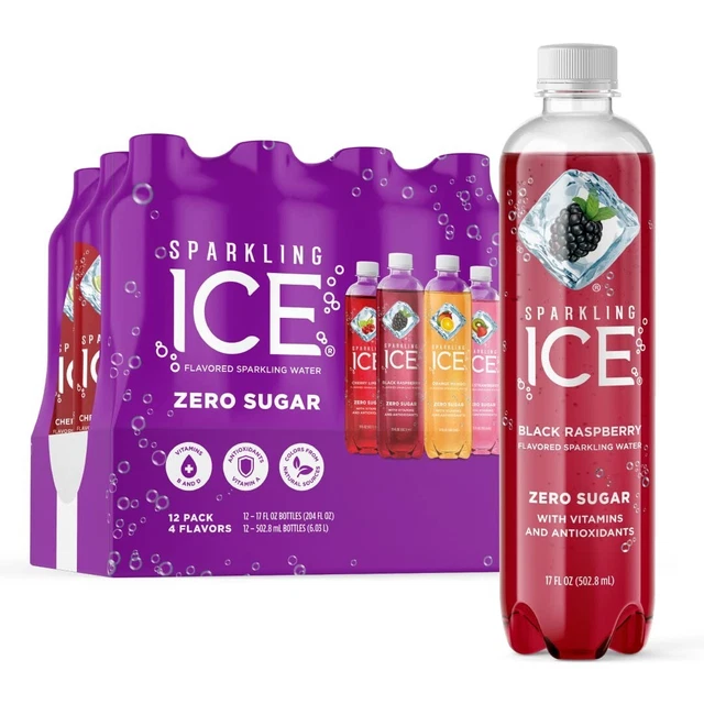 SPARKLING ICE VARIETY Pack Flavored Water Zero Sugar Vitamins 17 fl oz