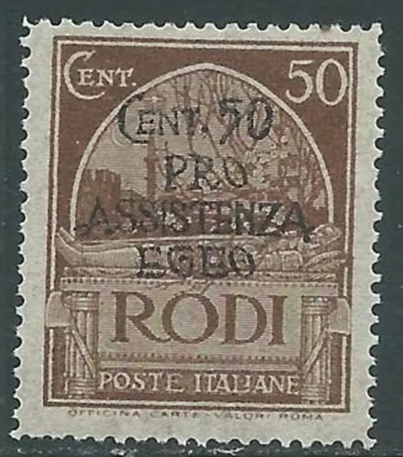 1943 Occupazione Tedesca Egeo Pro Assistenza 50+50 Cent Mnh ** - P31-4