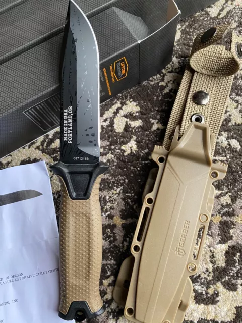 Gerber Strongarm USA - Coyote Brown Fixed Blade Hunting Camping Survival Knife