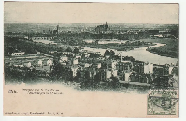 METZ - Moselle - CPA 57 - vue generale - Panorama pris du St Quentin