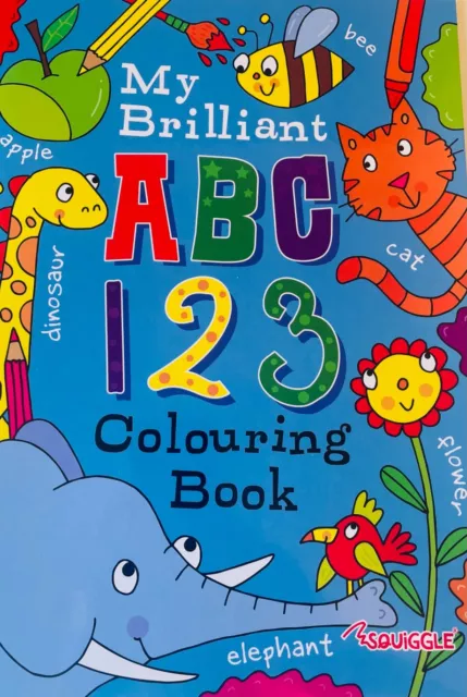 Learning Book ABC Numbers Pre School Activity Book Colouring Kids Children