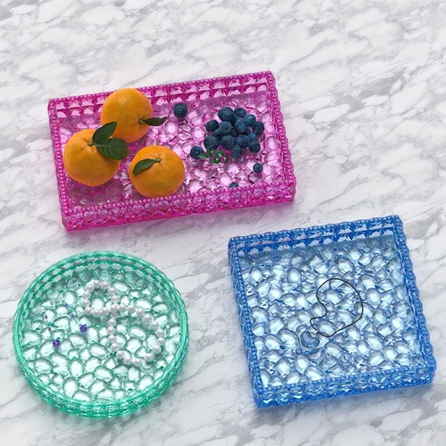 Fruit Tray Molds DIY Resin Coaster Molds Pattern Grain Storage Tray Mold 3