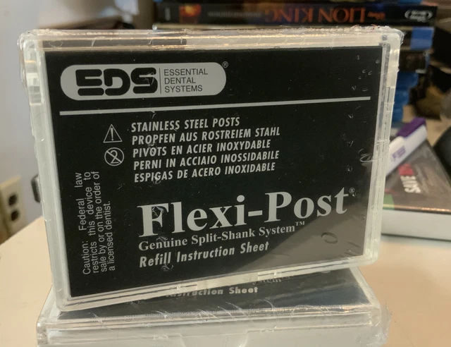 Essential Dental Systems EDS 130-01 Flexi-Post Stainless Steel Posts #1 Red 10Pk