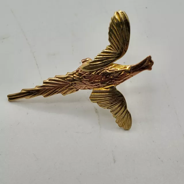 10K Yellow & Rose Gold Bird Pin