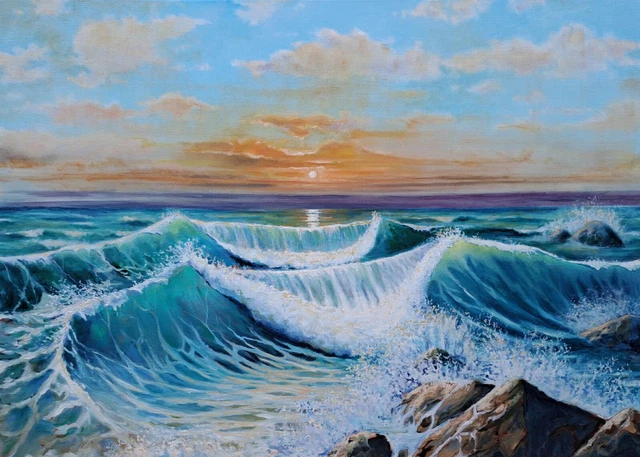 Marina di Giuseppe Aldi olio su tela 50x70