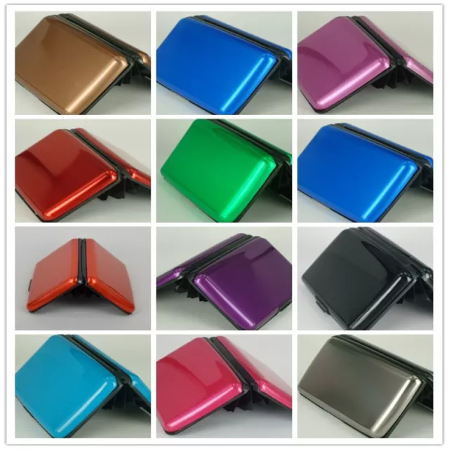 Waterproof Business Id Credit Card Wallet Holder Aluminum Metal Pocket Box Case