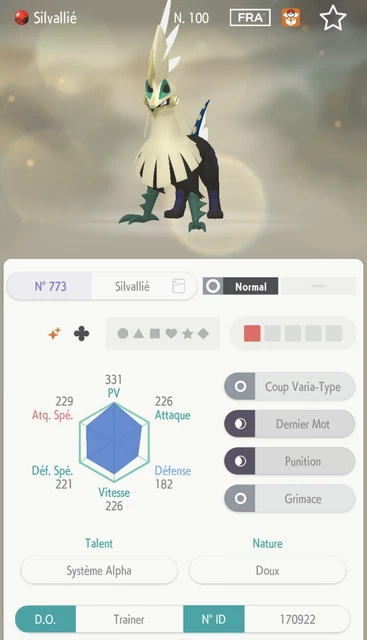 Pokémon Sylvally/Silvallié Shiny ✨ - Événement FR 100% Légitime, Pour Nintendo Switch (Sword/Shield)