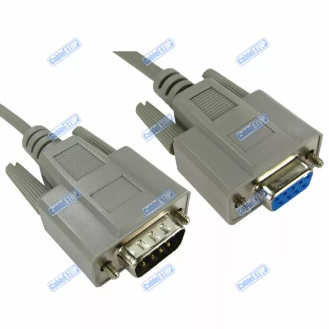 10 Metre 9 Pin Male To Female Rs232 Straight Serial Dsub Extension Db9 Cable 10M