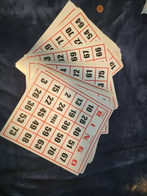 Large Print Bingo Cards For Low Vision Big Numbers Thick Cards Qty