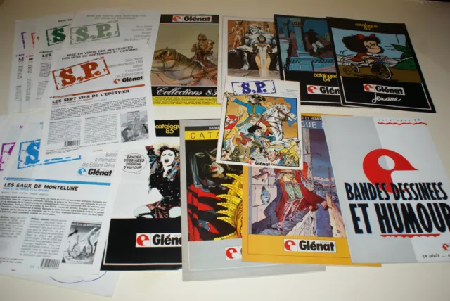 8 Catalogues Glénat - 1983-1989 + 14 Numéros De "Sous Presse" - 1984 -1989 ++ !!