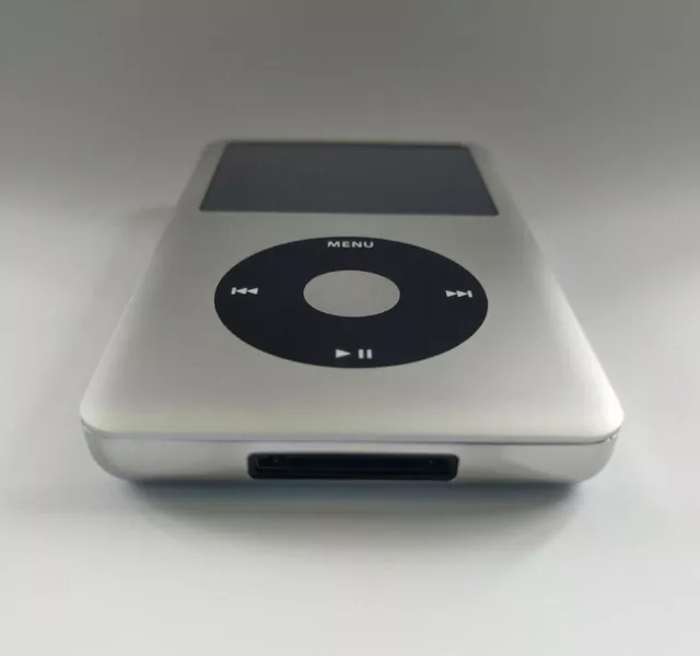 APPLE iPOD CLASSIC 6TH GEN. CUStOM SILVER/BLACK 80GB...NEW BATTERY...