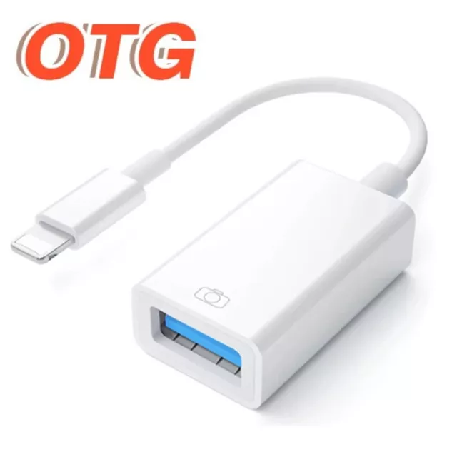 USB 3.0 Female to 8 pin iPhone Male OTG Adapter Cable Camera For iPad iPhone NEW