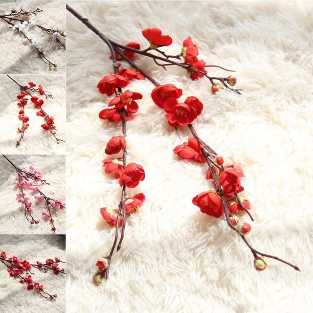 Elegant Plum Blossom Silk Flower for Japanese Cherry Blossom Wedding Decoration
