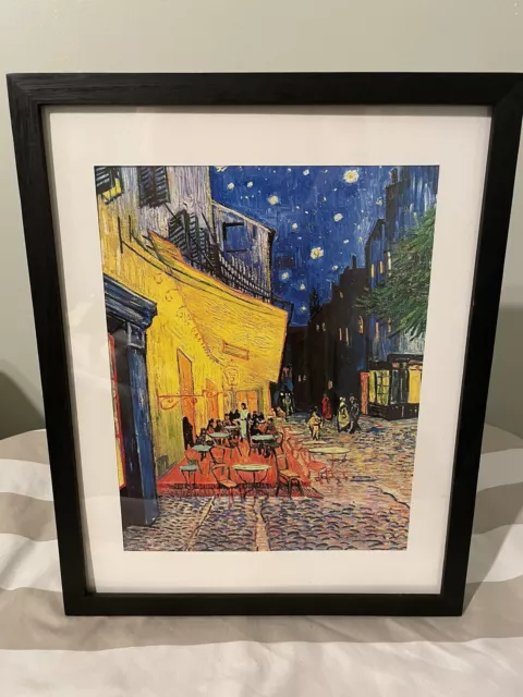 Vincent Van Gogh Cafe Terrace At Night Framed Print 12x15 France Café Art 1888