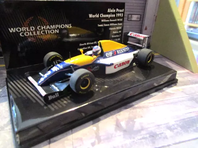 F1 WILLIAMS RENAULT FW15C Campione del Mondo Edit. 1993 #2 Prost Canon Minichamps 1:43