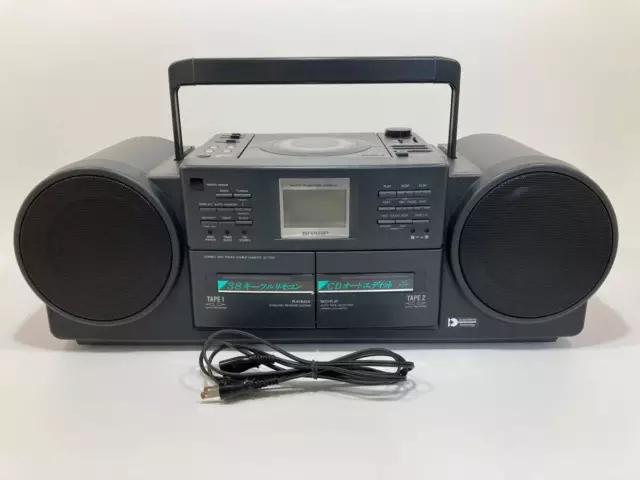 SHARP compact disc stereo double cassette QT-77CD CD radio cassette player Audio