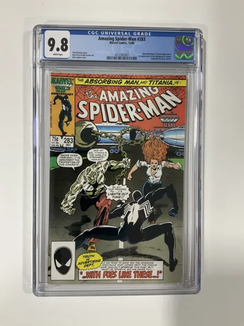 Amazing Spider-Man 283 CGC 9.8 White Pages 1986 Marvel Comics