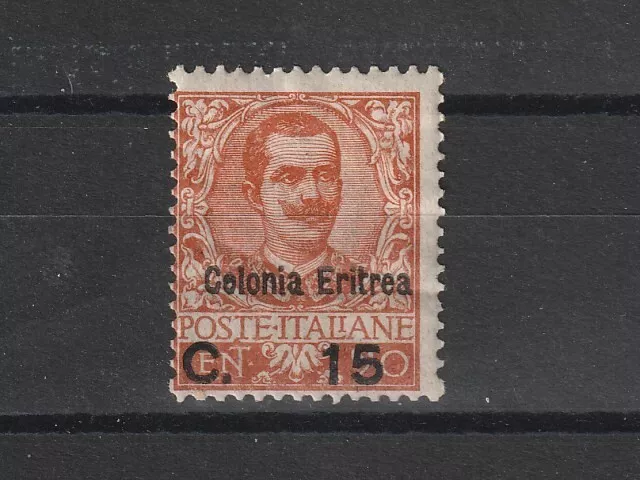 Eritrea 1905 Soprastampato 15c. su 20c. arancio nuovo linguellato MH