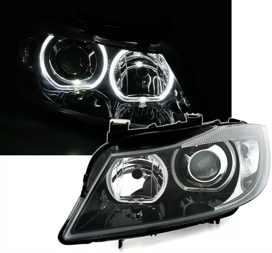 2 Feux Phare Avant Angel Eyes Led Bmw Serie 3 E90 E91 Phase 1 De 09/05 A 12/2008