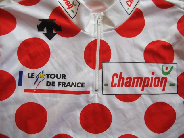 Maillot Cycliste Vintage Descente Tour De France, Années 90, Taille L