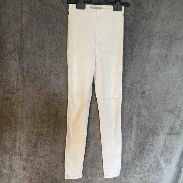 topman  jeans mens W25 L32  white  skinny moto joni