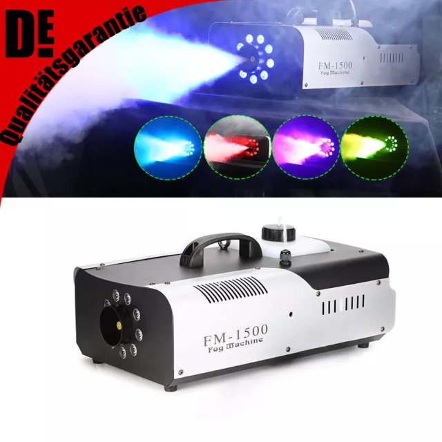 Nebbiatrice LED 3 in 1 RGB telecomando wireless DMX Fog Machine nebulizzatore 1500 W