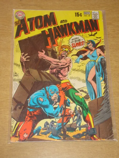 Atom #44 Fn+ (6.5) Hawkman Dc Comics August 1969 **
