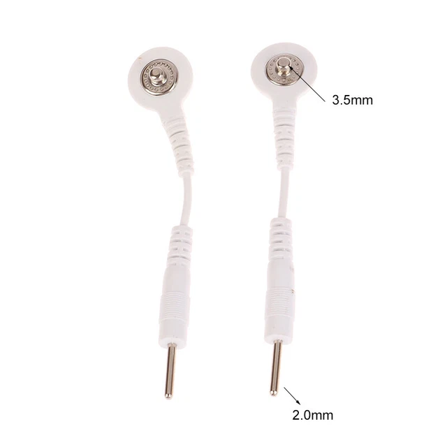 2 pz cavi elettrodo cavo cavo adattatore pin-to-snap spina da 2 a 3,5 mm - DB