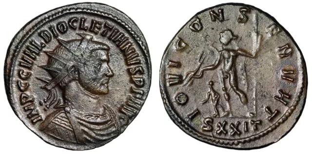 ATTRACTIVE Diocletian Roman Coin w COA Jupiter & Emperor CERTIFIED GENUINE Nice 3