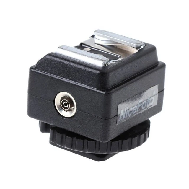 Kit zapatilla flash convertidor cámara metal + plástico 29 * 26 * 30 mm nuevo