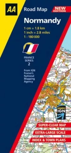 Normandy (AA Road Map France Series) by Williams, Nia Sheet map, folded Book The