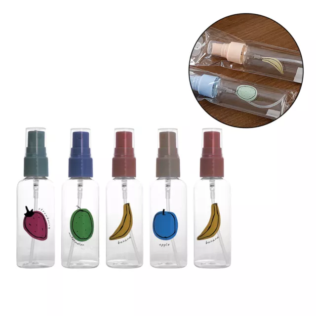 5 Pcs Spray Bottle Travel Toiletries Containers Water Portable