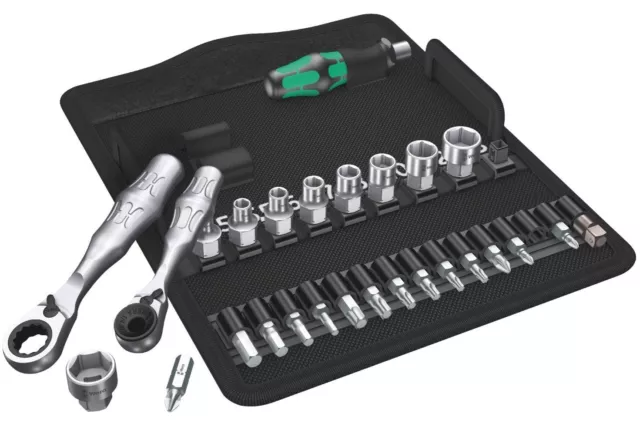 Wera 135918 Kraftform Kompakt 27 Piece Zyklop Mini 2 Ratchet, Socket & Bit Set