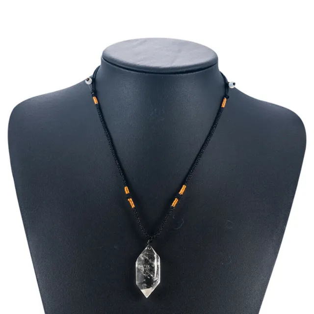 Healing Chakra Stone Reiki Pendant Necklace Crystal Quartz Natural Fluorite NEW