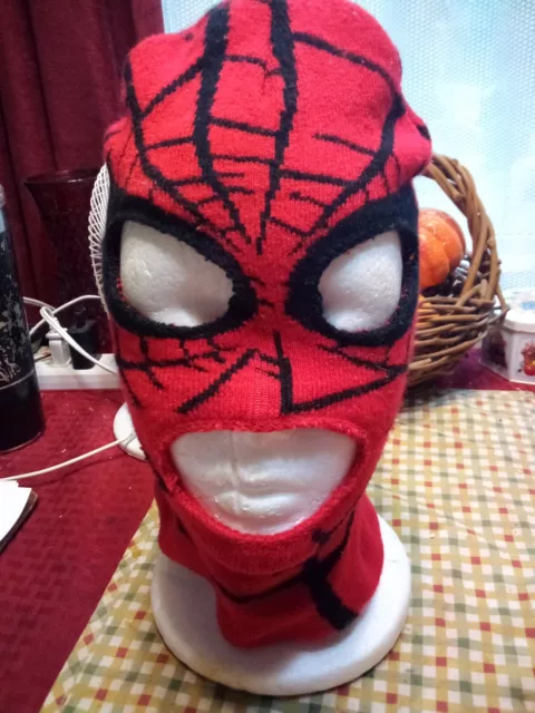Vintage Spectacular Spiderman Animated Series Mask Baklava Beanie Ski Hat Kids