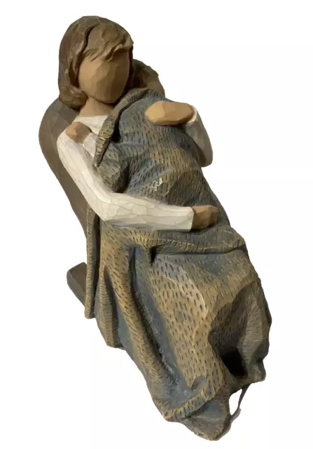 WILLOW TREE The Quilt Mother & Baby Figurine Sculpture Woman Child Rocking Chair
