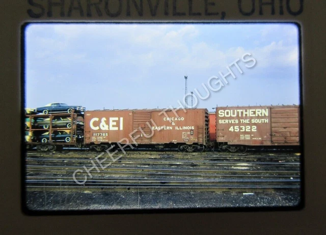 Duplicate '72 Kodachrome Slide CEI 117765 Chicago Eastern Illinois Boxcar  37P17
