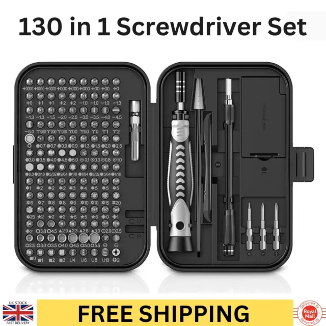 Precision Screwdriver Set 130 In 1 Multi Bit All Purpose Professional Magnetic