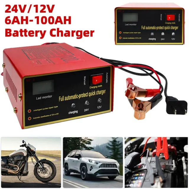Maintenance-free  Auto Battery Charger 12/24V 140W Output For Electric Car Truck