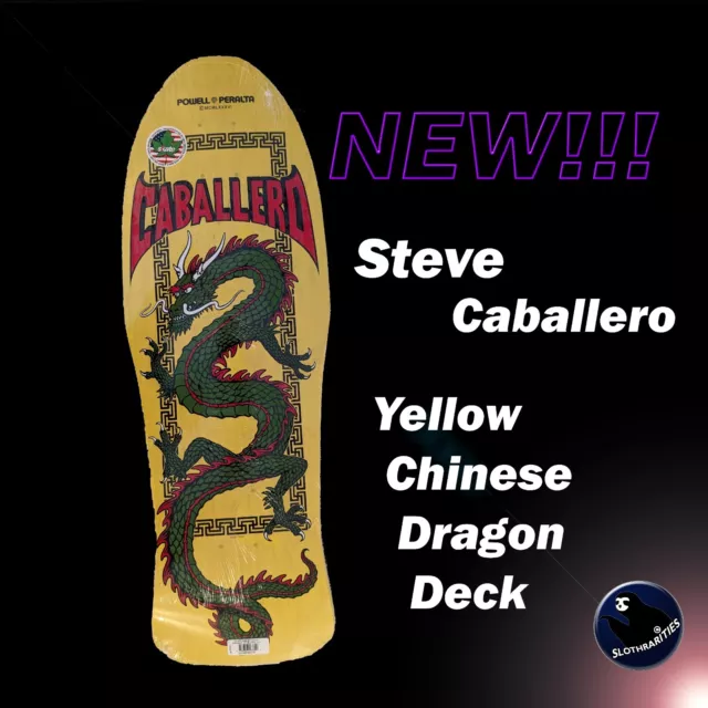 NEW!!! Rare Steve Caballero Skateboard Deck - Chinese Dragon Design - 10 inches