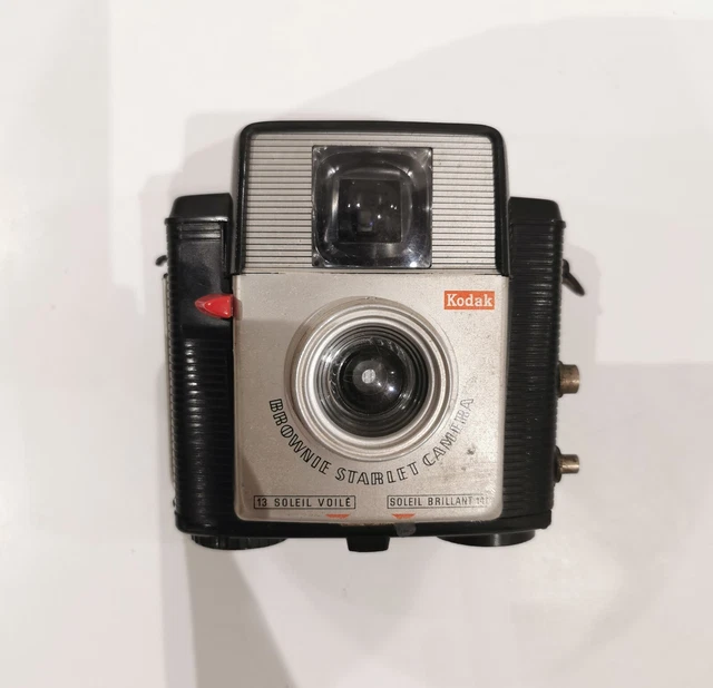 Appareil Photo Ancien Kodak Brownie Starlet + Étau En Cuir D'Origne - Vintage