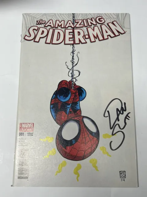 Amazing Spider-Man (2014) #1 Skottie Young Baby Variant Signed By Dan Slott Asm