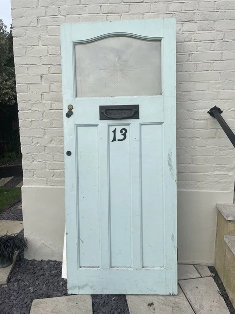 antique reclaimed front door 1920’s starburst glass 1930’s no reserve entrance
