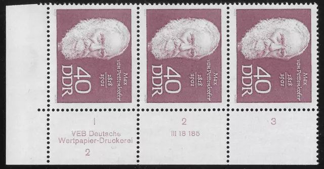 DDR 1390 DV,Berühmte Persönlichkeiten,Druckvermerk, Formnummer 2 ,dgz / 2 LZ **